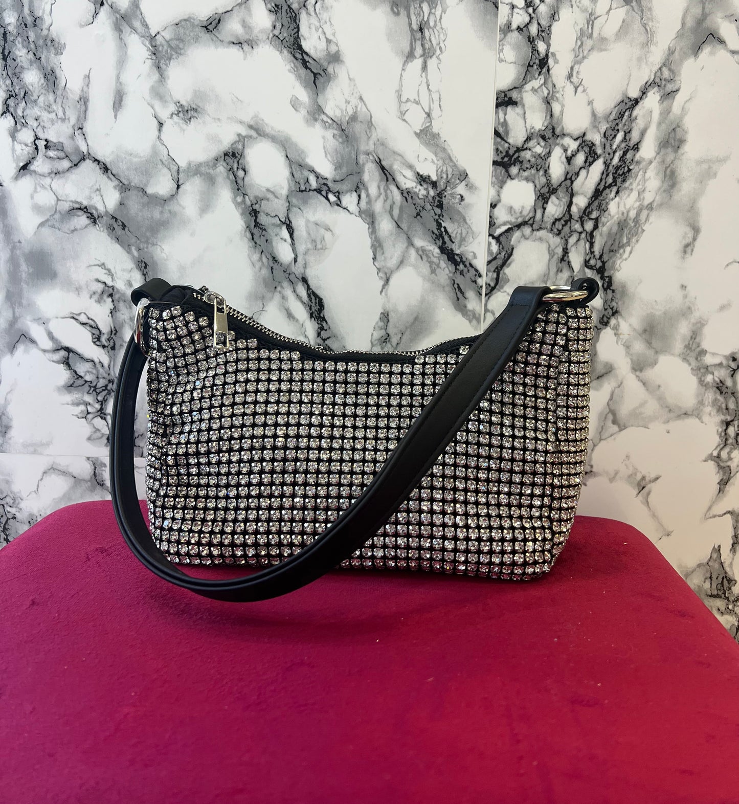 Borsa a spalla gioiello con strass